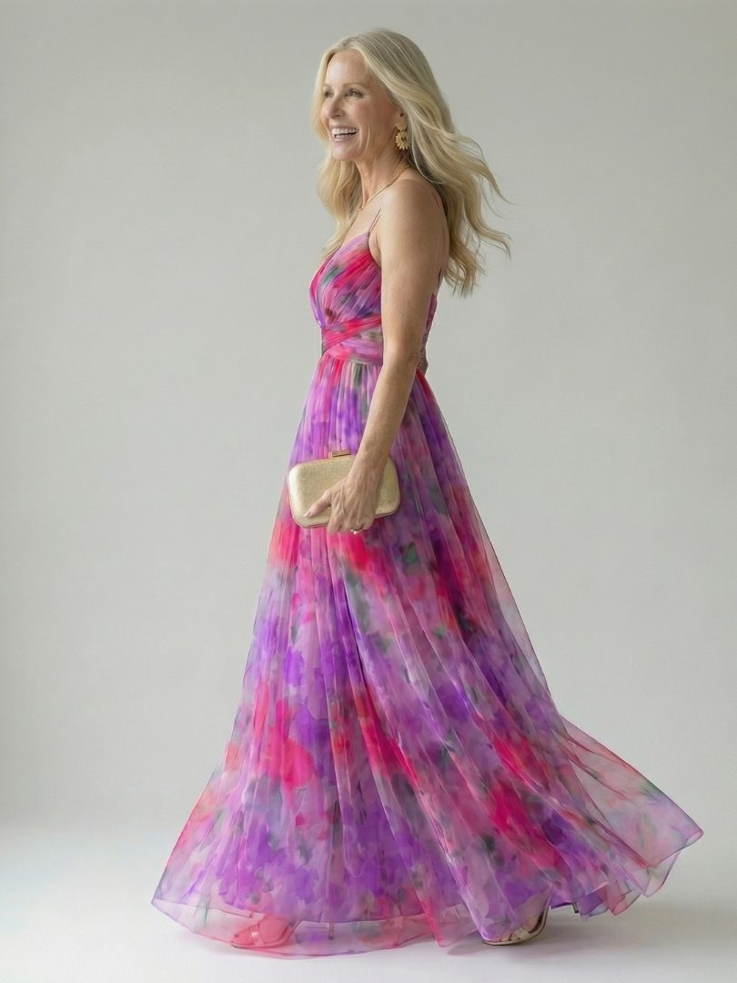 Iseult | Robe Maxi Portefeuille Multicolore