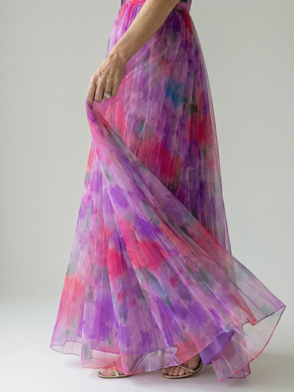 Iseult | Robe Maxi Portefeuille Multicolore