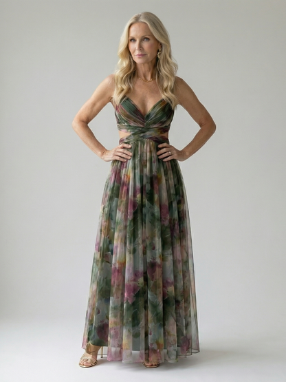 Iseult | Robe Maxi Portefeuille Multicolore