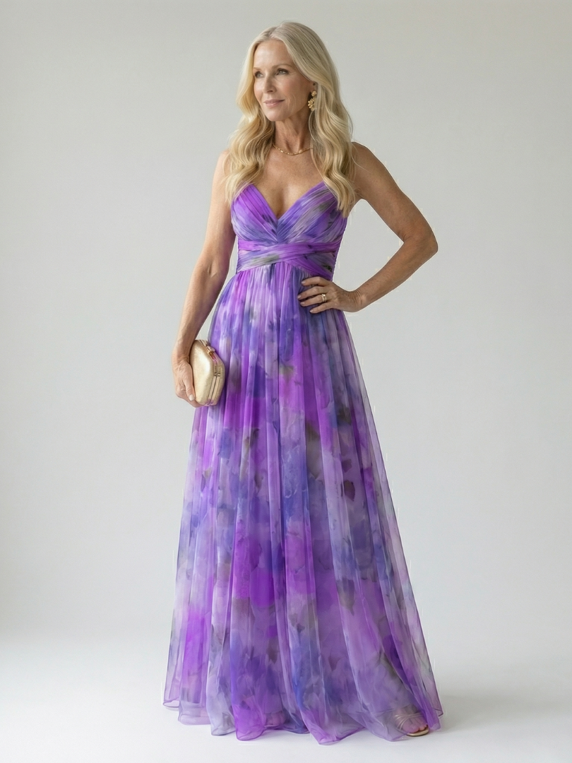Iseult | Robe Maxi Portefeuille Multicolore