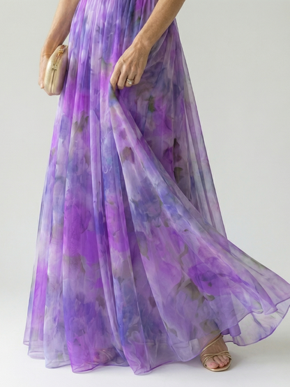 Iseult | Robe Maxi Portefeuille Multicolore