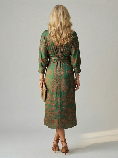 Lune | Robe Midi Portefeuille Naturelle