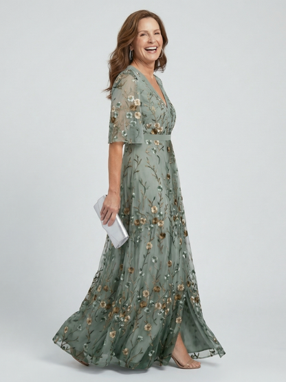 Célestine | Robe Midi Halter Fleurie