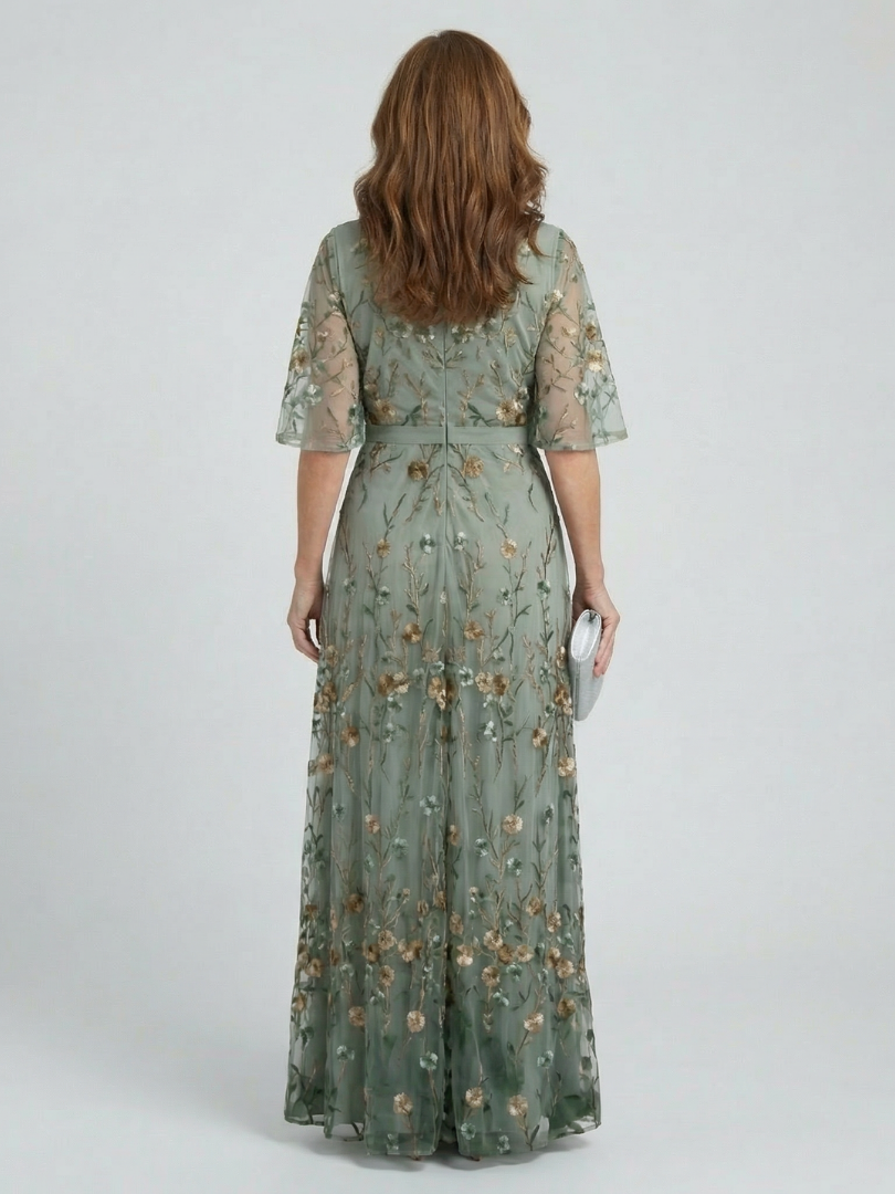 Célestine | Robe Midi Halter Fleurie