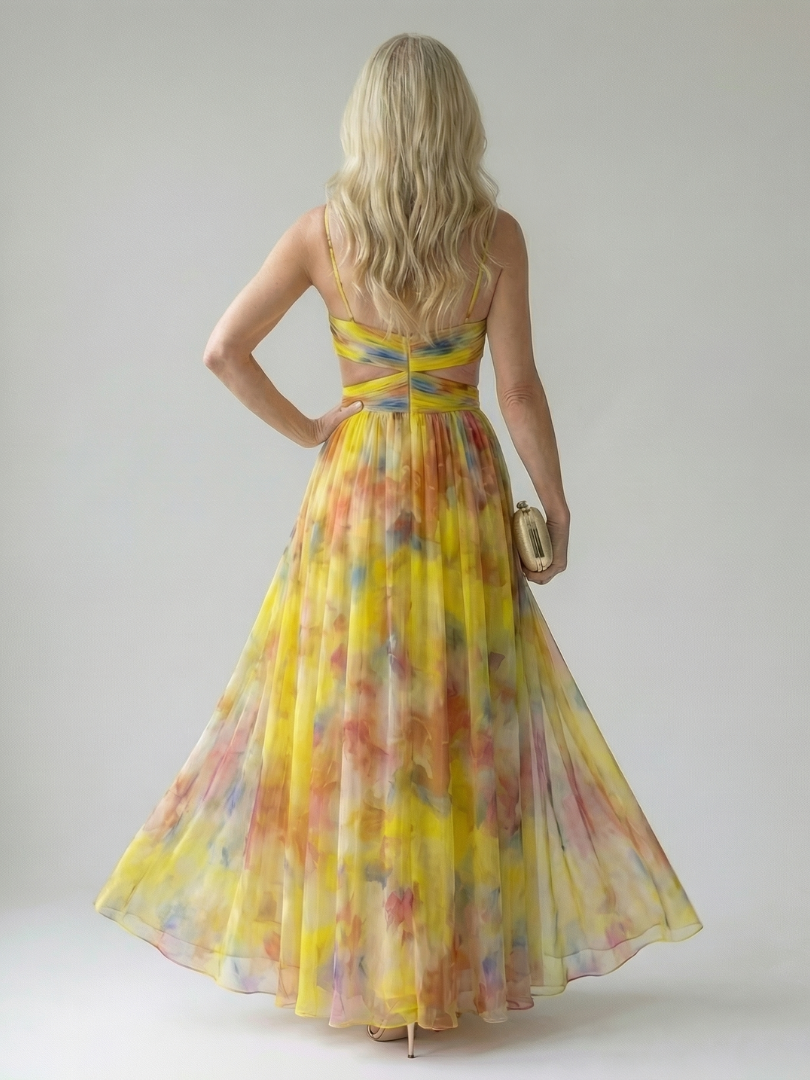 Iseult | Robe Maxi Portefeuille Multicolore