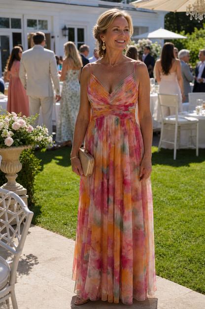Iseult | Robe Maxi Portefeuille Multicolore