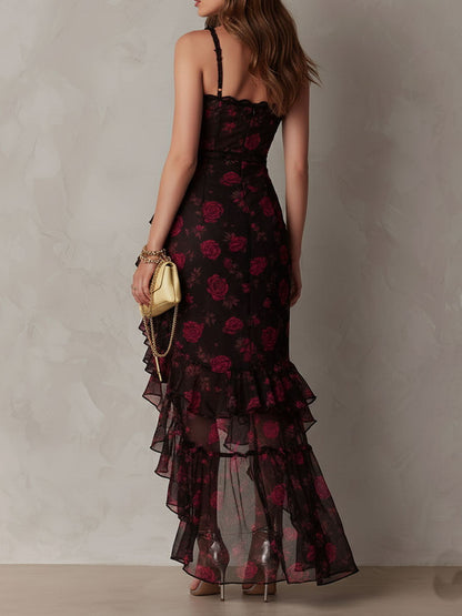 Lucienne | Robe Midi Boho Fleurie