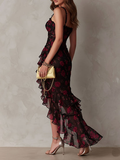 Lucienne | Robe Midi Boho Fleurie