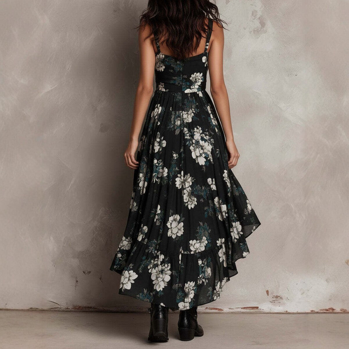 Marthe | Robe Asymétrique Fleurie