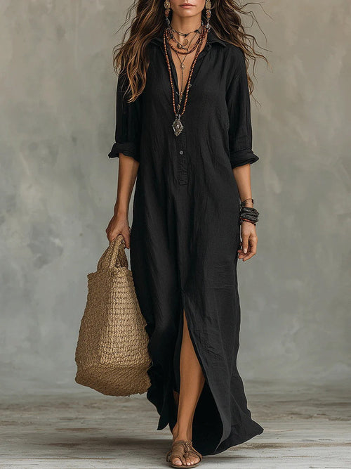 Vanessa | Robe Longue Boutonnée