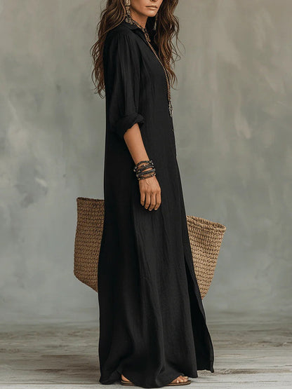 Vanessa | Robe Longue Boutonnée