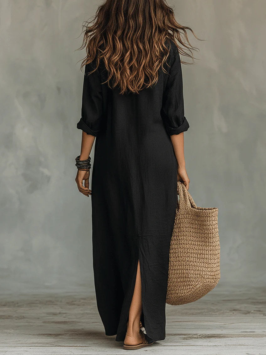 Vanessa | Robe Longue Boutonnée
